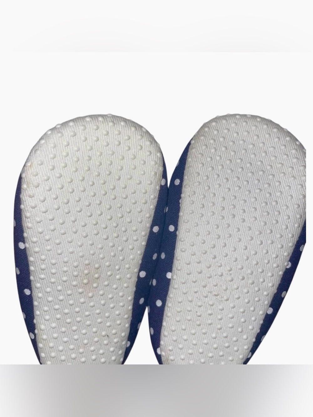 NWOT Tommy Hilfiger Navy Polka Dot Mary Janes with Pink Trim 3C - Picture 3 of 3